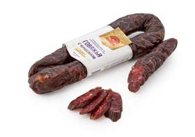 Beef sausage with prunes
